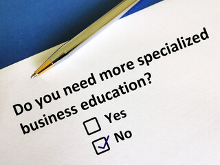 Obraz premium Questionnaire