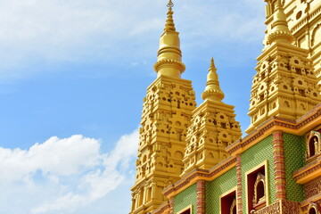 Fototapeta premium Temple and building Thai cultural arts in contemporary style