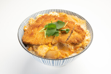 かつ丼 白バック