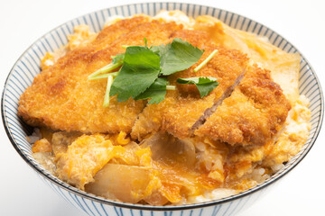 かつ丼 白バック