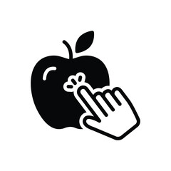 Black solid icon for touch