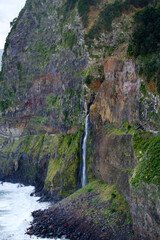 waterfall in the mountains