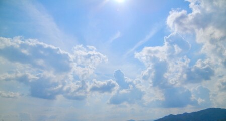青空と雲　背景　素材