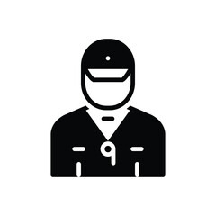 Black solid icon for coach
