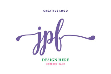 Fototapeta na wymiar JPF lettering logo is simple, easy to understand and authoritative