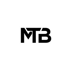 mtb monogram font logo icon design 