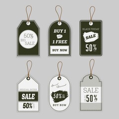Vector sale tag design collection.Label template design.