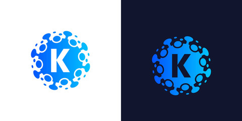 molecule initial Letter G Logo design , Lab Logo Design Element , Design Vector with Dots