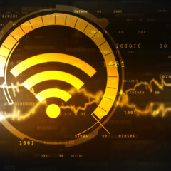 2d illustration WiFi symbol sign

