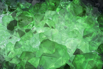 Fototapeta na wymiar Green amethyst background.Mineral amethyst. Green Crystal stone. Abstract background