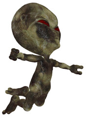 3d render of a toon alien