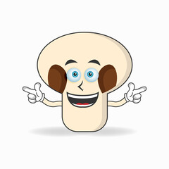 mushrooms mascot character with smile expression. vector illustration