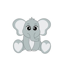 cute elephant  cartoon vector illustration