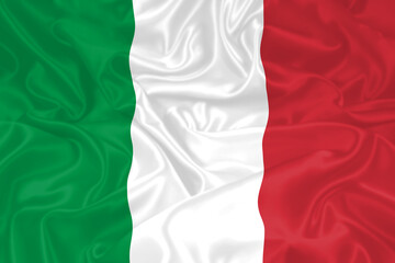 Italy Flag waving. National flag of Italy with waves and wind. Official colors and proportion. Italian Flag