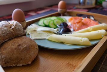 Food photography tasty breakfast in a restaurant