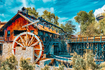 PORT-AVENTURA, SPAIN - SEPT, 06:Amusement park in Spain near Salou- Port Aventura. One of the biggest park in Europe. Event September 06, 2014 in Port-Aventura, near Salou,  Spain