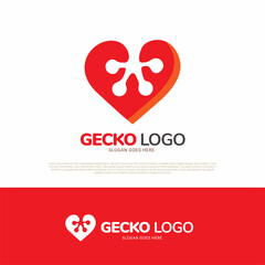 Gecko lizard logo design