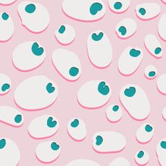 Trendy seamless pattern. Cool circles abstract design. For fashion fabrics, kids clothes, home decor, quilting, T-shirts, cards and templates, scrapbooking etc. Vector illustration.