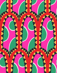 African Wax Print Seamless Pattern