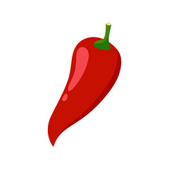 Chili vector on white background. Pepper cartoon vector. symbol. logo design.