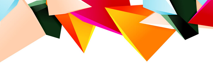 Triangle mosaic abstract background, 3d triangular low poly shapes. Geometric vector illustration for covers, banners, flyers and posters and other