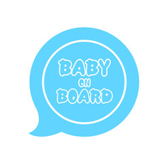 baby on board. vector sign

