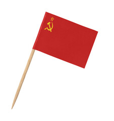 Small paper USSR flag on wooden stick