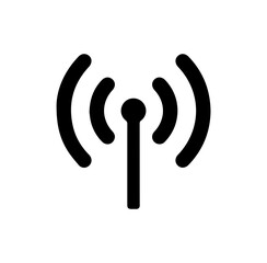 Signal silhouette on white background.