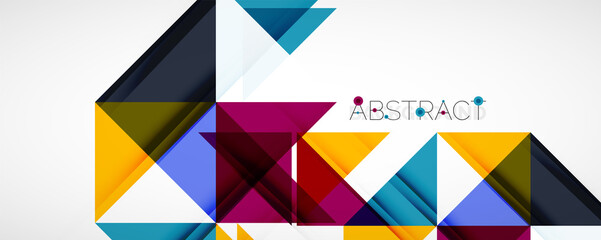 Set of vector triangle geometric backgrounds. Vector illustration for covers, banners, flyers and posters and other designs