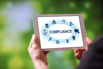 Compliance concept on a tablet
