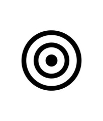 Silhouette of target board on white background