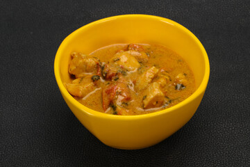 Traditional thai curry chicken soup