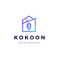 kokoon house logo vector icon illustration