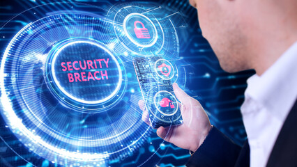 Cyber security data protection business technology privacy concept. Security breach