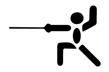 Man doing sports with long knife in his hand