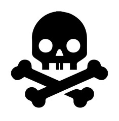 Silhouette of dry head from back on white background