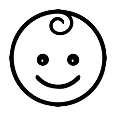 Fototapeta premium Baby face looking happily aroundv