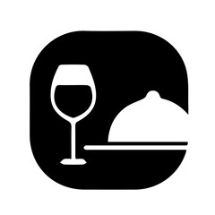 Serving platter and full glass next to it