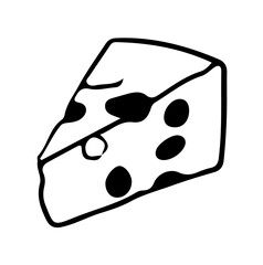 Cheese on a white background