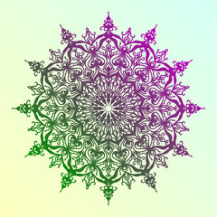 mandala abstract round design symmetric circular vector