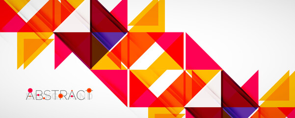 Set of vector triangle geometric backgrounds. Vector illustration for covers, banners, flyers and posters and other designs