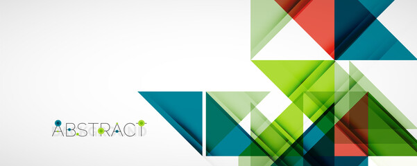 Set of vector triangle geometric backgrounds. Vector illustration for covers, banners, flyers and posters and other designs