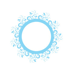 Round ornament lace frame of the mandala. Isolated object on white background