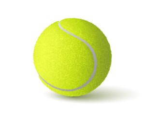 Vector realistic tennis ball isolated on white background - 395237579