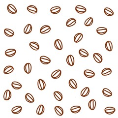coffee beans seamless pattern