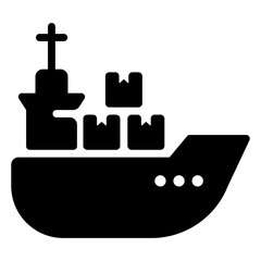 Obraz premium Ship Solid Vector 