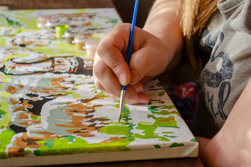 Active leisure at home, creative hobby concept.