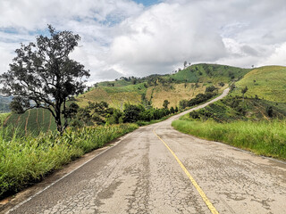 The old local road destination to top of mountain.