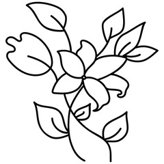 Obraz premium Flower Tattoo Element 