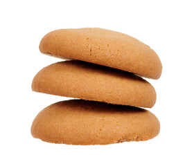 Hand made cookie isolated on white background.